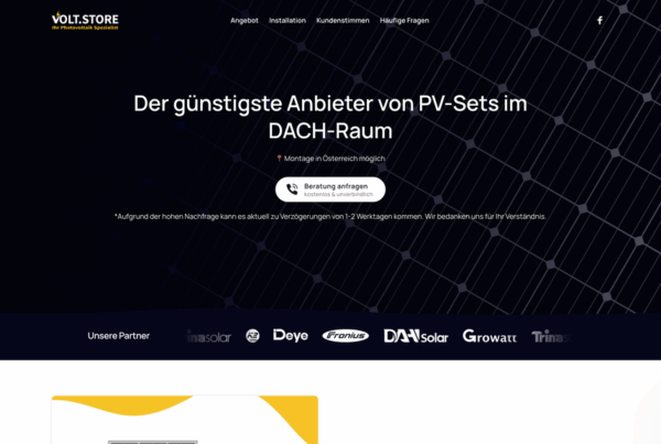 Volt.store – Landingpage