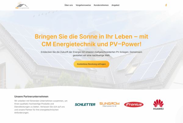 CM Energietechnik – Website