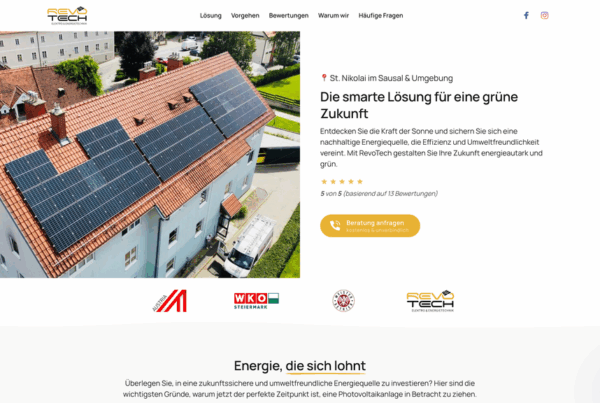 RevoTech – Landingpage
